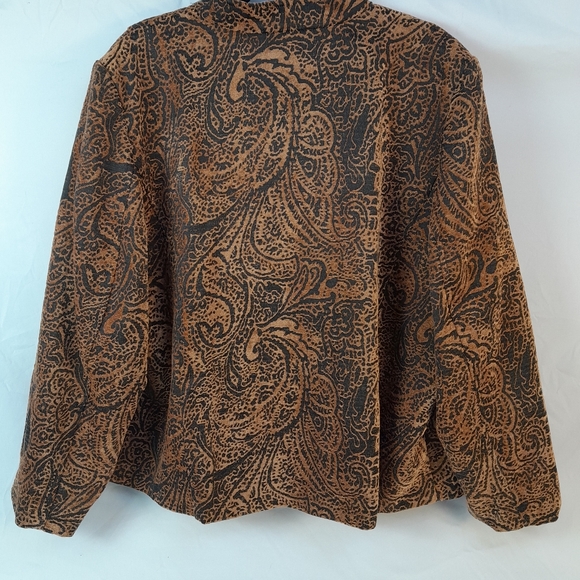 Susan Graver 2xl Jacket Paisley Print- NeverWorn- FULL LENGTH  - REGULAR FIT - Picture 3 of 6